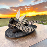 Large Brim Black Straw