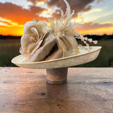 Cream up turned brim