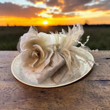 Cream up turned brim
