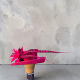 Fuchsia Sinamay Straw
