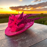 Fuchsia Sinamay Straw
