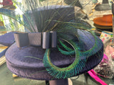 Navy Velour Lamp Shade