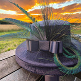 Navy Velour Lamp Shade