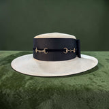 A boater in Cream Straw