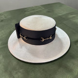 A boater in Cream Straw