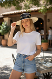 Cream Straw Sailor