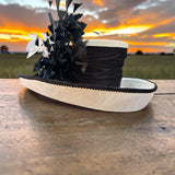 White and Black Medium Brim
