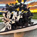 White and Black Medium Brim