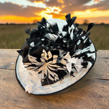 White and Black Medium Brim