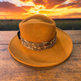 Cowboy Fedora in Rust Felt
