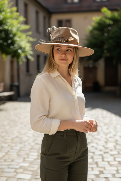 Taupe Felt Fedora