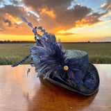 Dark Navy Straw Mini-Topper