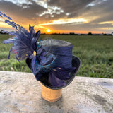 Dark Navy Straw Mini-Topper