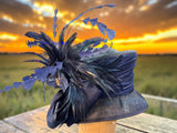 Navy Small Brim Straw