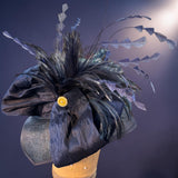Navy Small Brim Straw