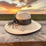 Light Taupe Felt Fedora
