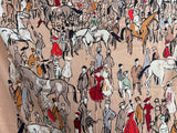Large Equestrian Print Cashmere Blend scarf