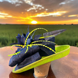 Bright Green Sinamay Straw