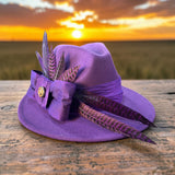 Breeders Cup Purple Felt Fedora
