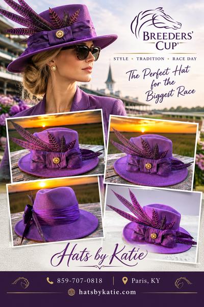 Breeders Cup Purple Felt Fedora