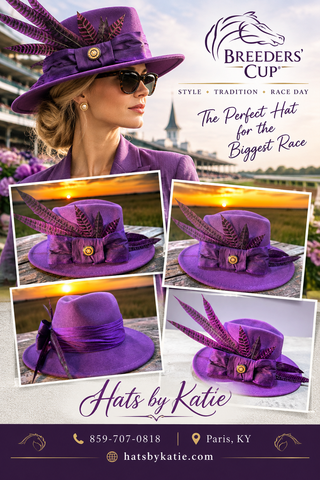 Breeders Cup Purple Felt Fedora