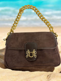 Suede Bit Handbags