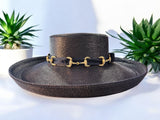 Navy Straw with Bits