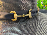 Navy Straw with Bits