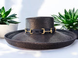 Navy Straw with Bits