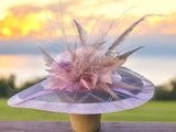 Lavender Round Crown Straw