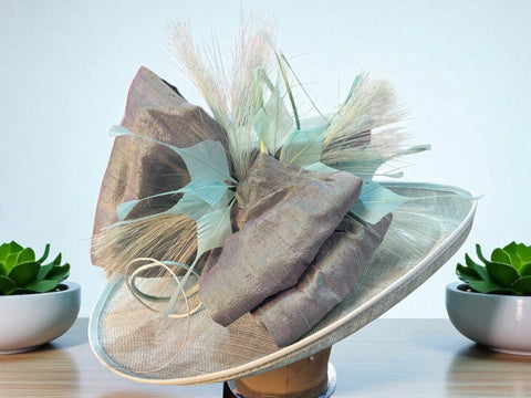 Light Ocean Sinamay Straw
