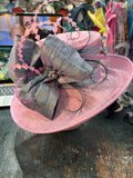 Pink Sinamay Straw