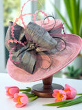 Pink Sinamay Straw