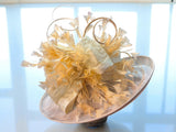 Light Peach Sinamay Straw