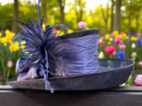 Navy Sinamay Straw
