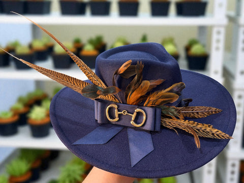 Navy Felt Fedora