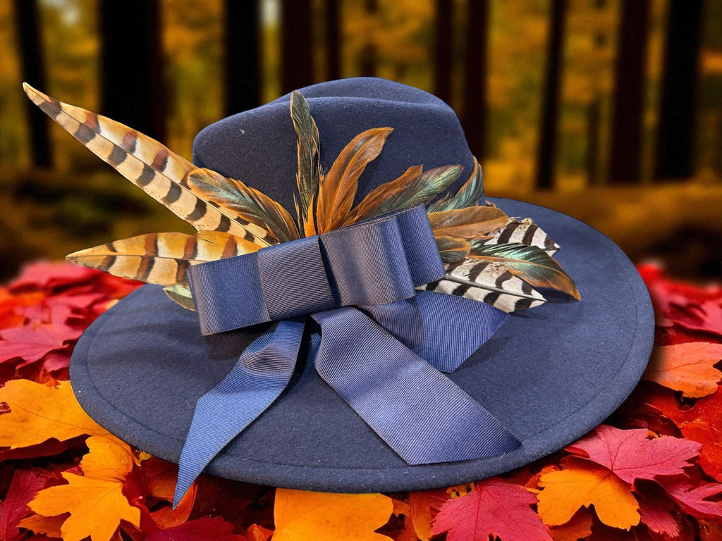 Navy Felt Fedora – Hats by Katie