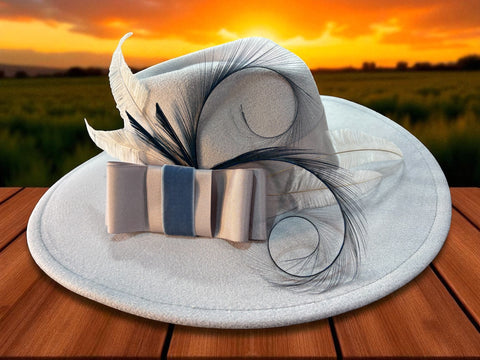 Blue Grey Fedora