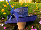 Royal Blue Sinamay Straw
