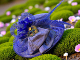 Royal Blue Sinamay Straw