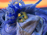 Royal Blue Sinamay Straw