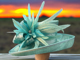 Sea green Sinamay Straw