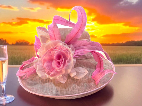 Light Pink Sinamay Straw