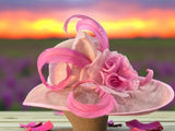 Light Pink Sinamay Straw