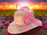 Light Pink Sinamay Straw