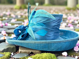 Peacock Blue SinamayStraw