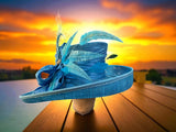 Peacock Blue SinamayStraw