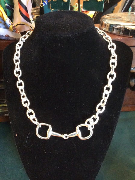 Necklace in Silver with a Snaffle Bit