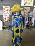 Blue and Yellow Caftan