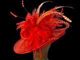 Red Salmon Sinamay Straw